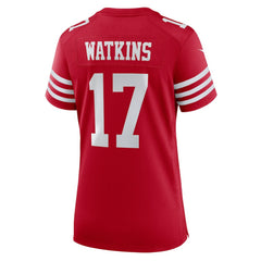 NFL San Francisco 49ers Jordan Watkins  Women's Team Game Jersey