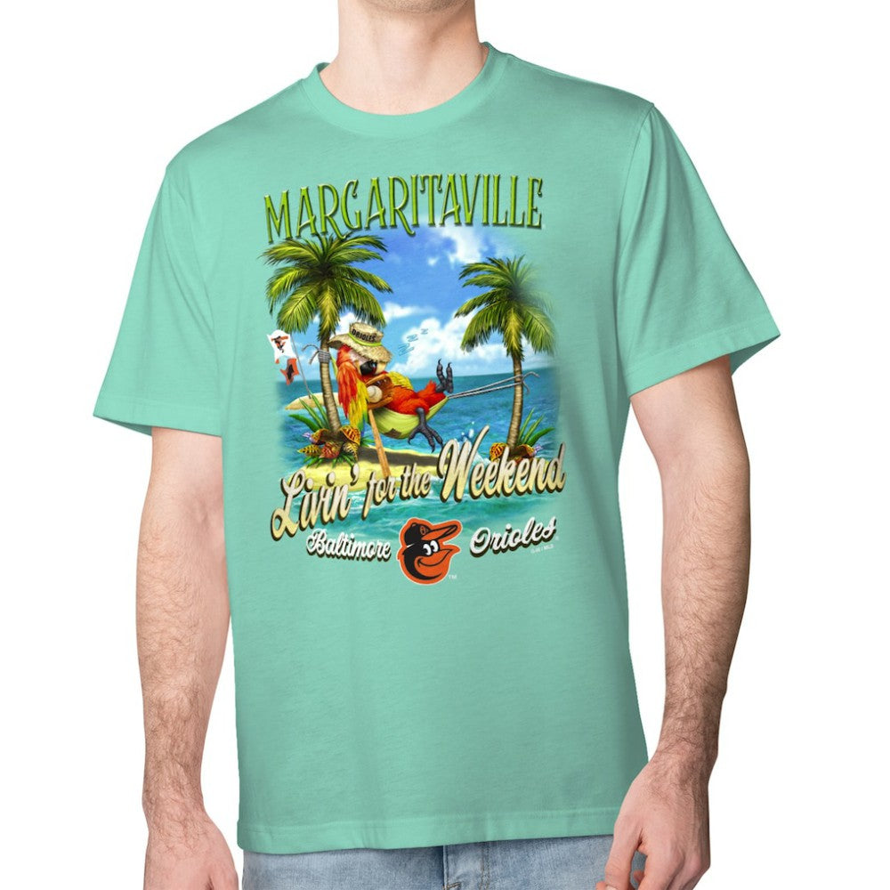 Baltimore Orioles Margaritaville Livin' for the Weekend T-Shirt - Mint
