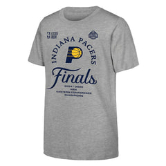 Indiana Pacers Youth Heather Gray 2025 Eastern Conference Champions Locker Room T-Shirt for sale
