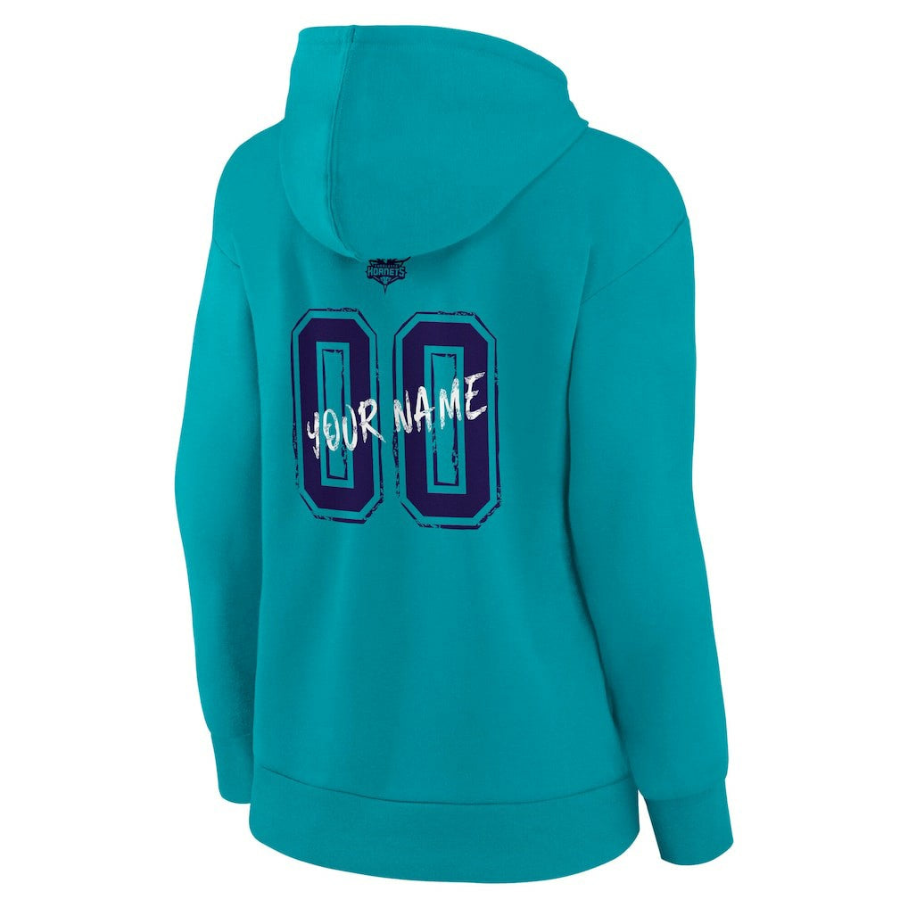 Charlotte Hornets Women's Hustle Custom Pullover Hoodie - Teal online