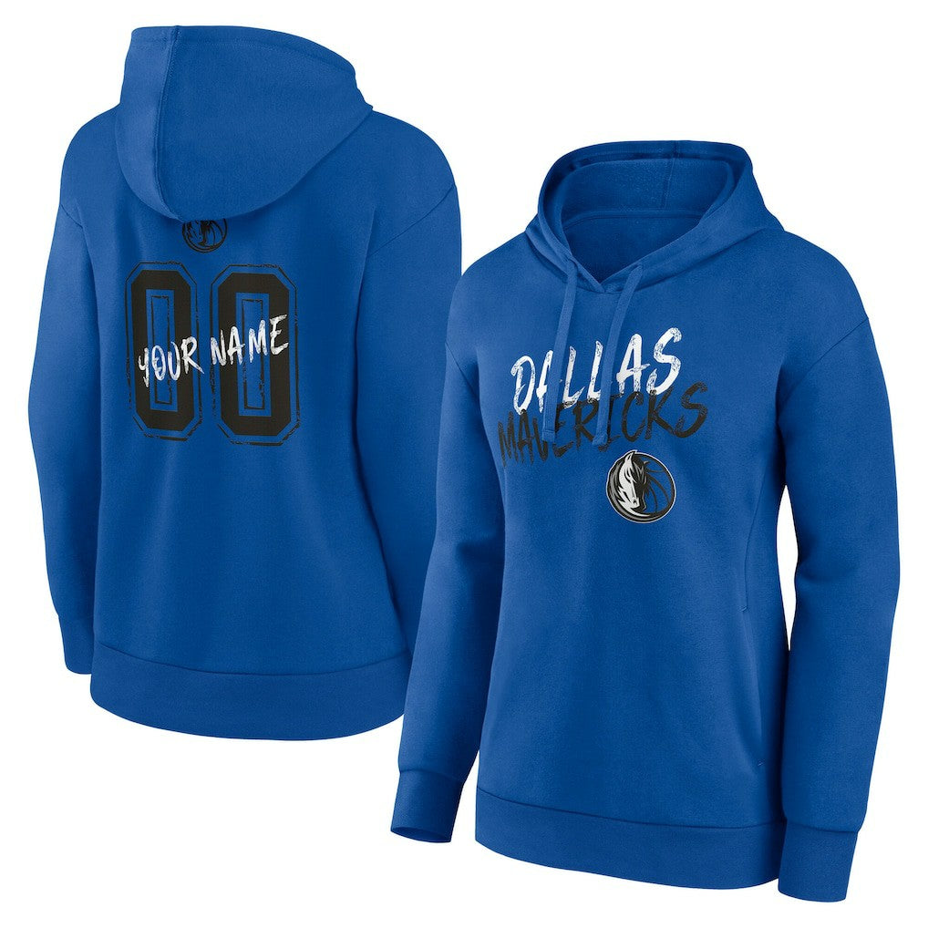 Dallas Mavericks Women's Hustle Custom Pullover Hoodie sale - Blue cheap