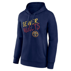 Denver Nuggets Women's Hustle Custom Pullover Hoodie sale - Navy on sale