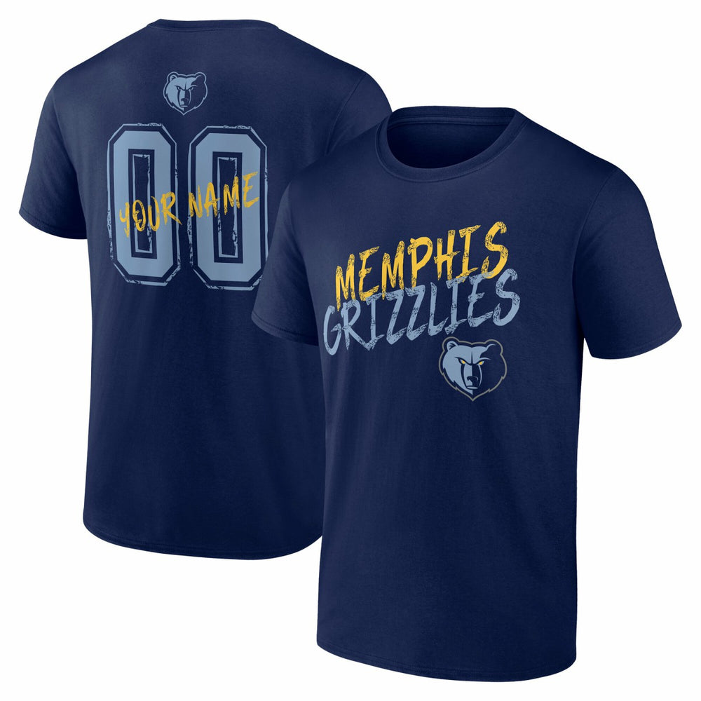 Memphis Grizzlies Hustle Custom T-Shirt - Navy sale