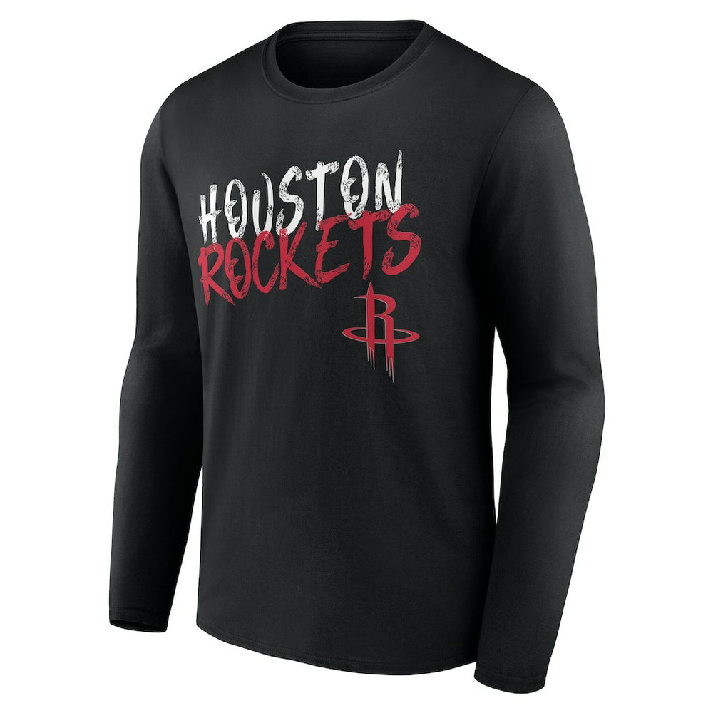 Houston Rockets Hustle Custom Long Sleeve T-Shirt - Black online