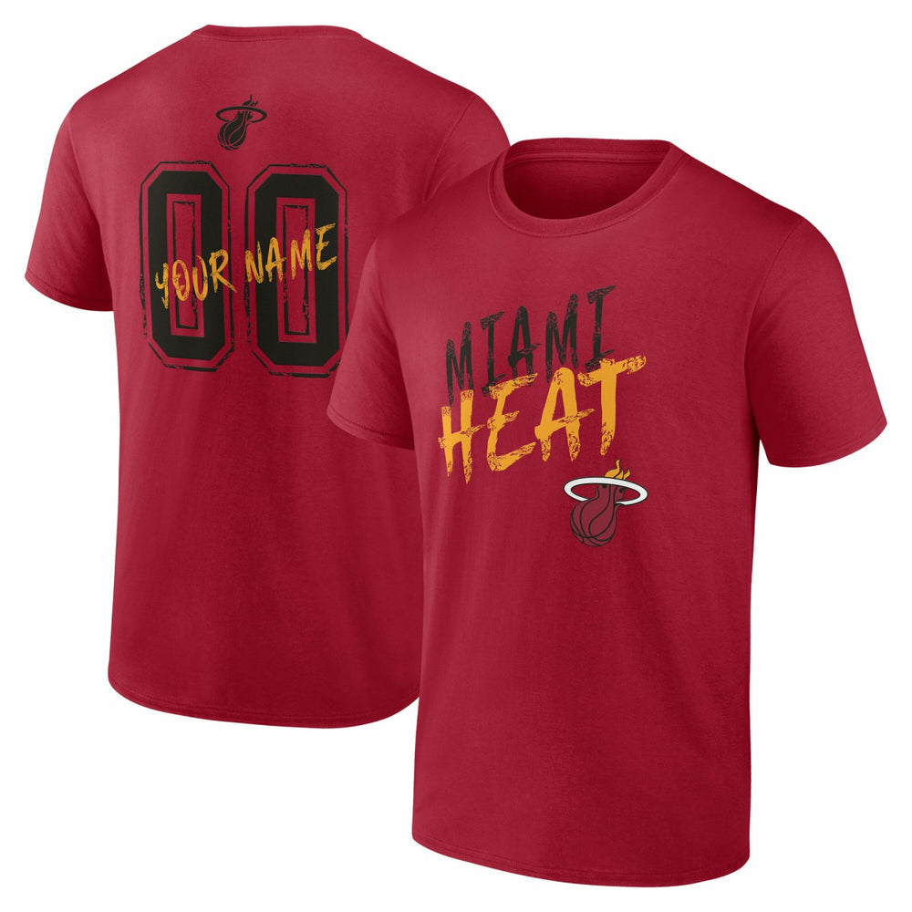 Miami Heat Hustle Custom T-Shirt - Red discount