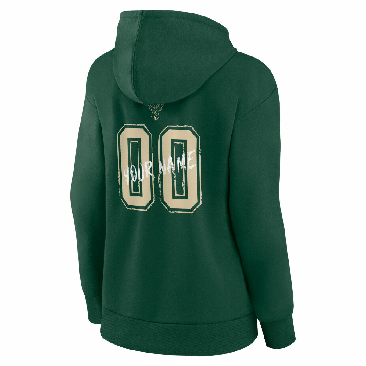 Milwaukee Bucks Women's Hustle Custom Pullover Hoodie - Hunter Green on sale