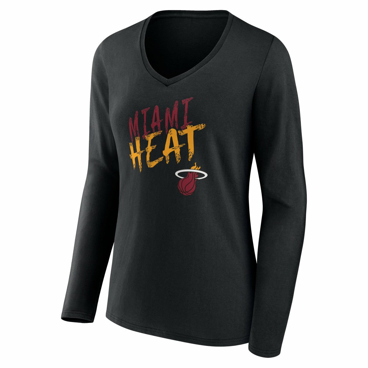 Miami Heat Women's Hustle Custom Long Sleeve V-Neck T-Shirt - Black online