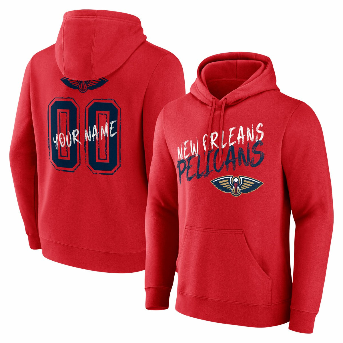 New Orleans Pelicans Hustle Custom Pullover Hoodie - Red outlet