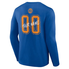 New York Knicks Hustle Custom Long Sleeve T-Shirt - Blue discount