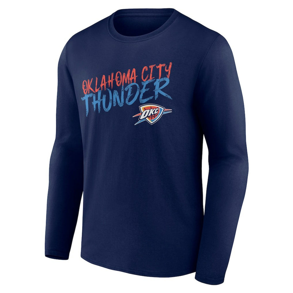 Oklahoma City Thunder Hustle Custom Long Sleeve T-Shirt - Navy online
