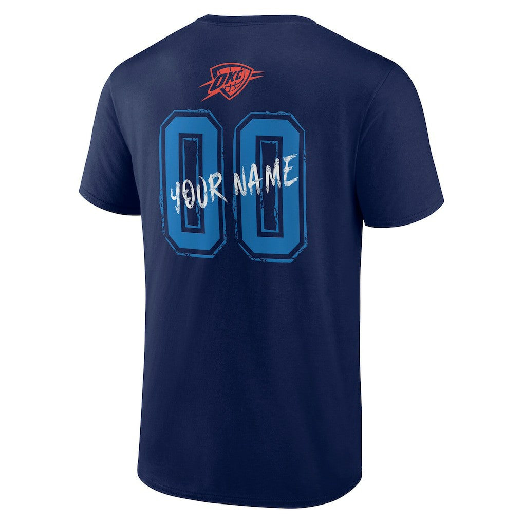 Oklahoma City Thunder Hustle Custom T-Shirt - Navy discount
