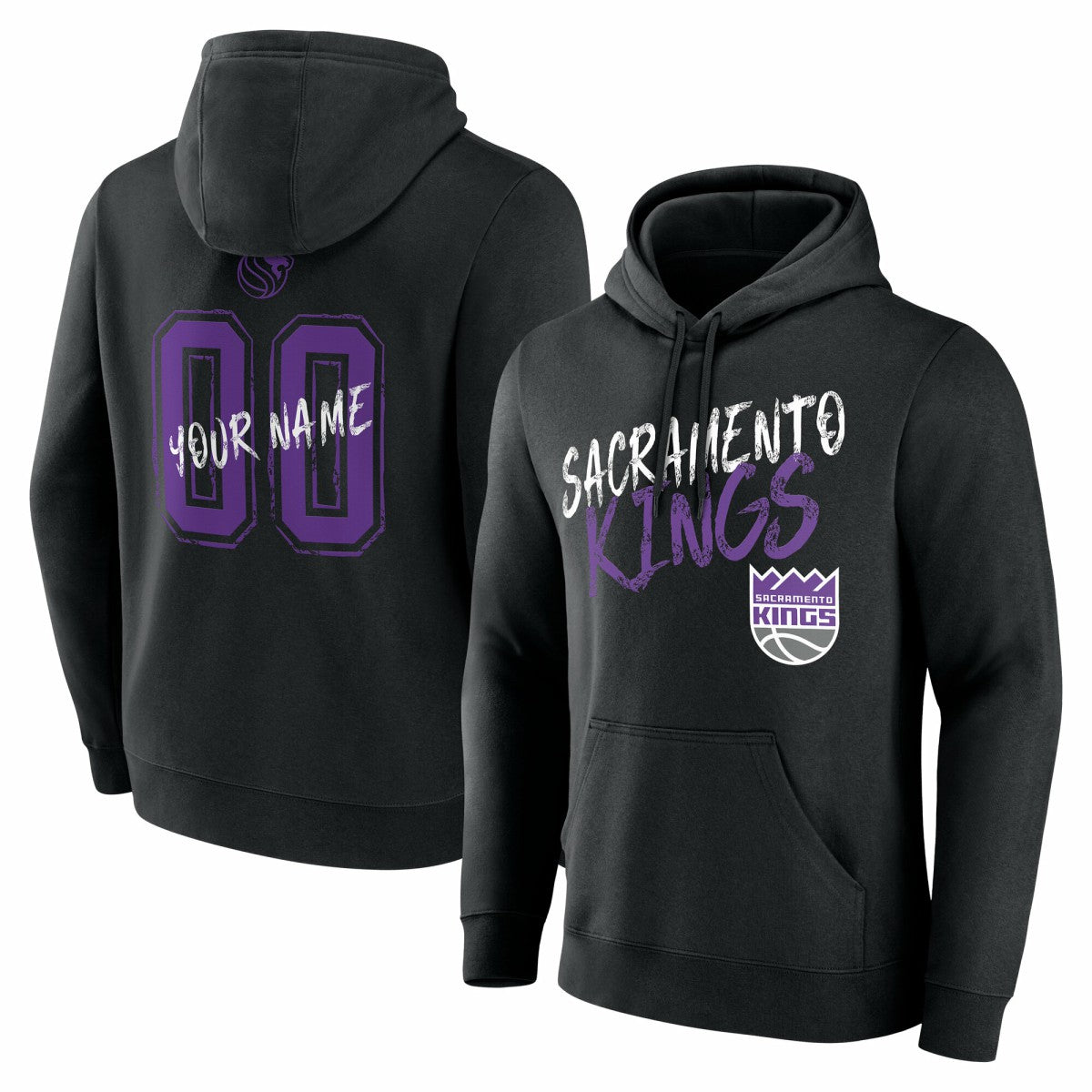 Sacramento Kings Hustle Custom Pullover Hoodie - Black outlet