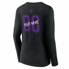 Sacramento Kings Women's Hustle Custom Long Sleeve V-Neck T-Shirt - Black cheap