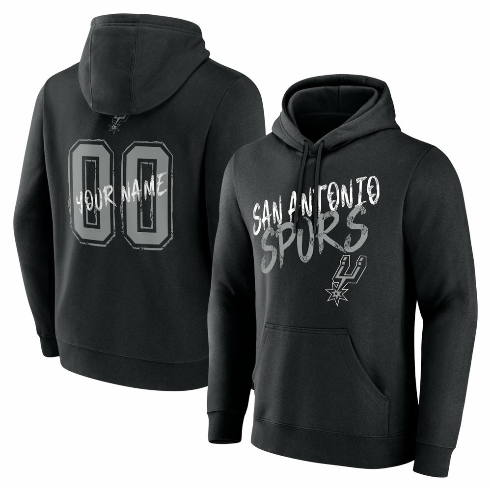 San Antonio Spurs Hustle Custom Pullover Hoodie - Black on sale