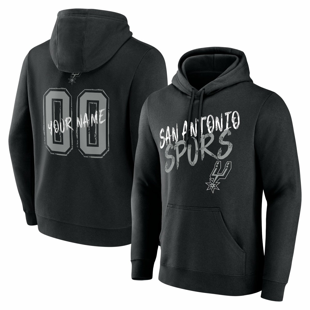 San Antonio Spurs Hustle Custom Pullover Hoodie - Black on sale