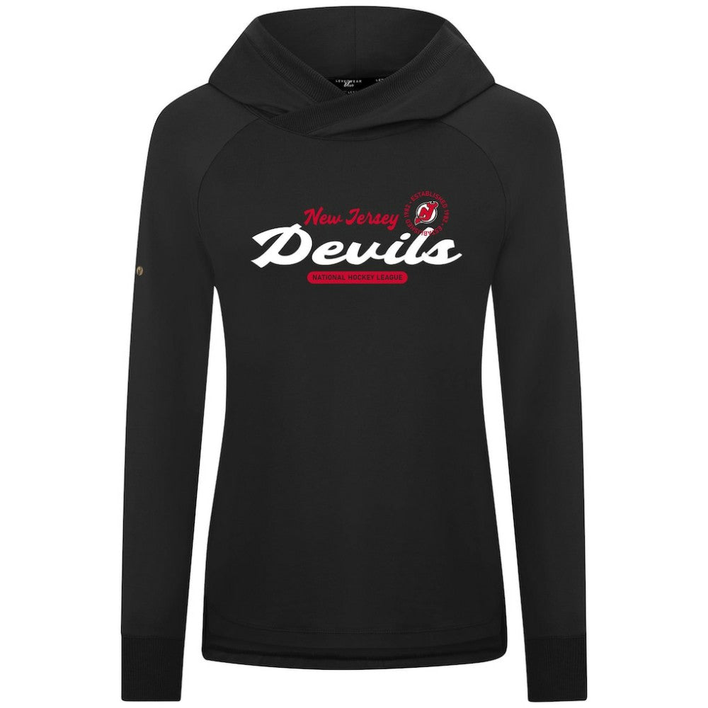 New Jersey Devils Levelwear Women's Slender Monument Raglan Pullover Hoodie