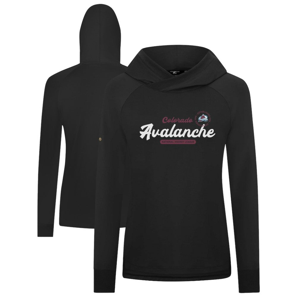 Colorado Avalanche Levelwear Women's Slender Monument Raglan Pullover Hoodie