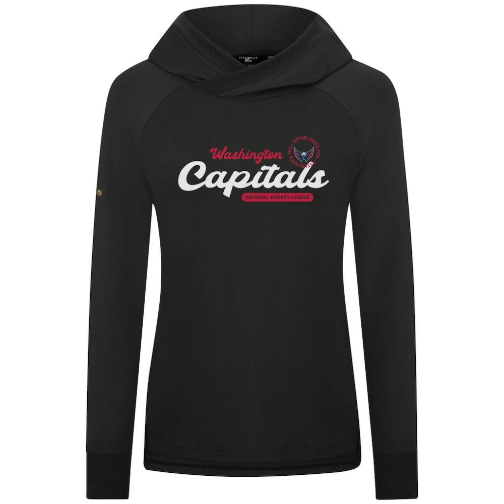 Washington Capitals Levelwear Women's Slender Monument Raglan Pullover Hoodie