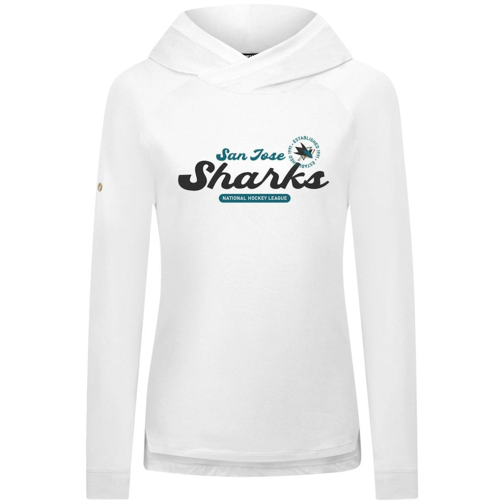 San Jose Sharks Levelwear Women's Slender Monument Raglan Pullover Hoodie