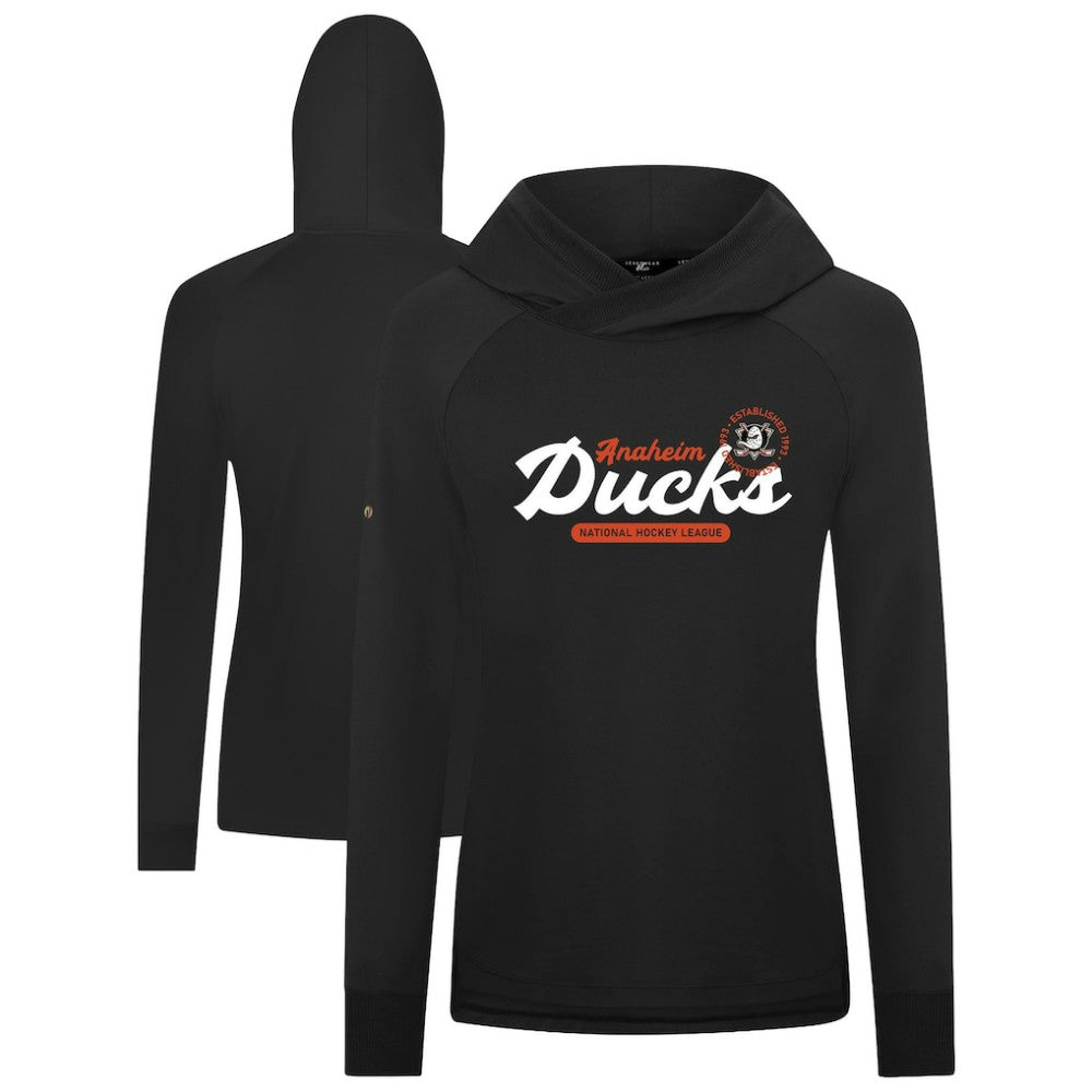 Anaheim Ducks Levelwear Women's Slender Monument Raglan Pullover Hoodie