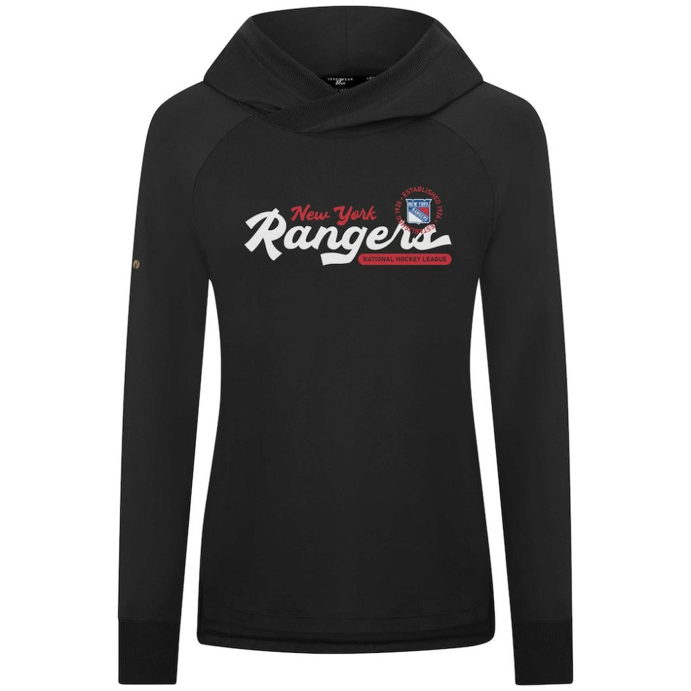 New York Rangers Levelwear Women's Slender Monument Raglan Pullover Hoodie