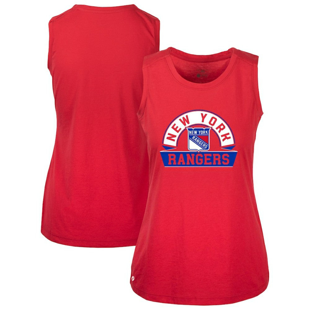 New York Rangers Levelwear Women's Macy Banner Arch Tank Top