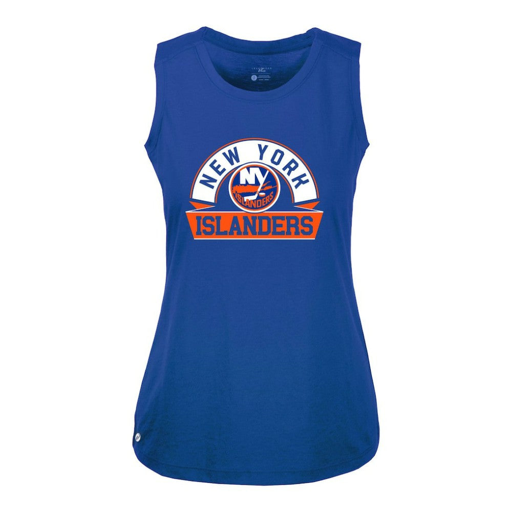 New York Islanders Levelwear Women's Macy Banner Arch Tank Top