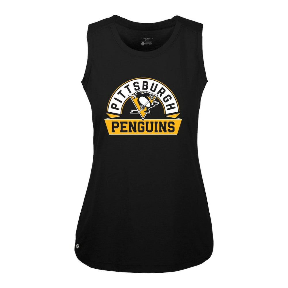 Pittsburgh Penguins Levelwear Women's Macy Banner Arch Tank Top