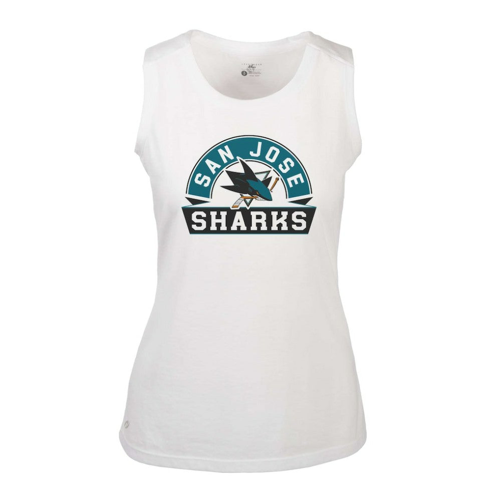 San Jose Sharks Levelwear Women's Macy Banner Arch Tank Top
