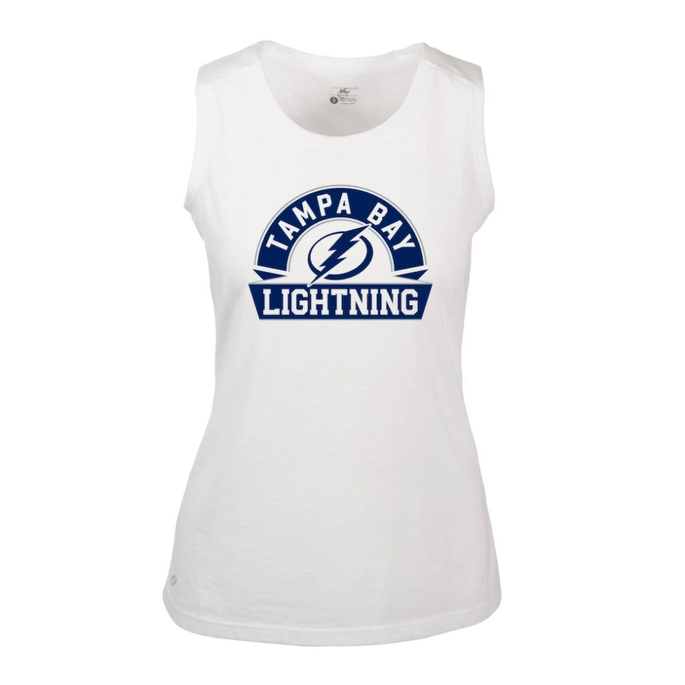 Tampa Bay Lightning Levelwear Women's Macy Banner Arch Tank Top