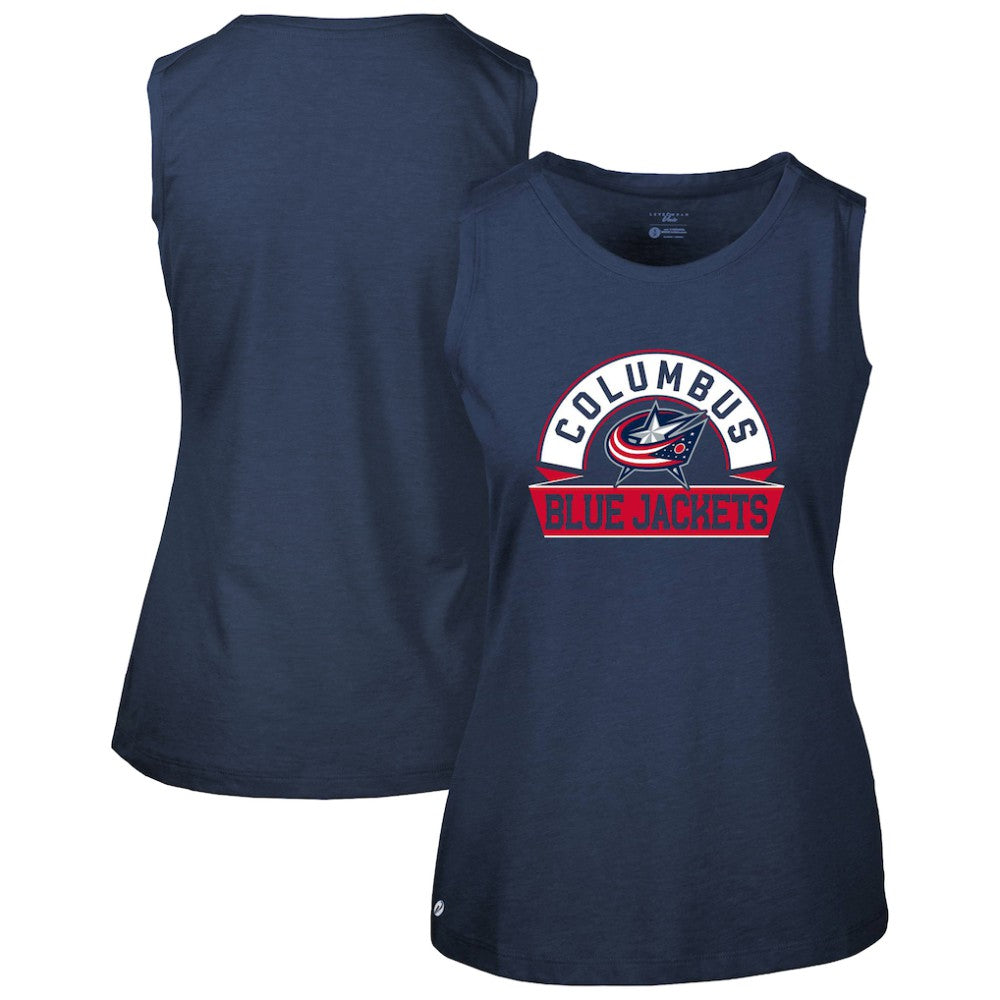 Columbus Blue Jackets Levelwear Women's Macy Banner Arch Tank Top