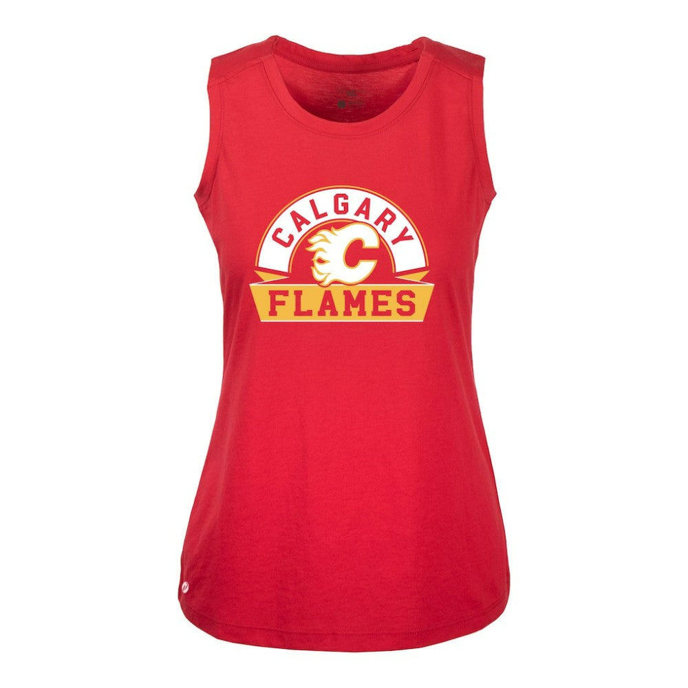 Calgary Flames Levelwear Women's Macy Banner Arch Tank Top