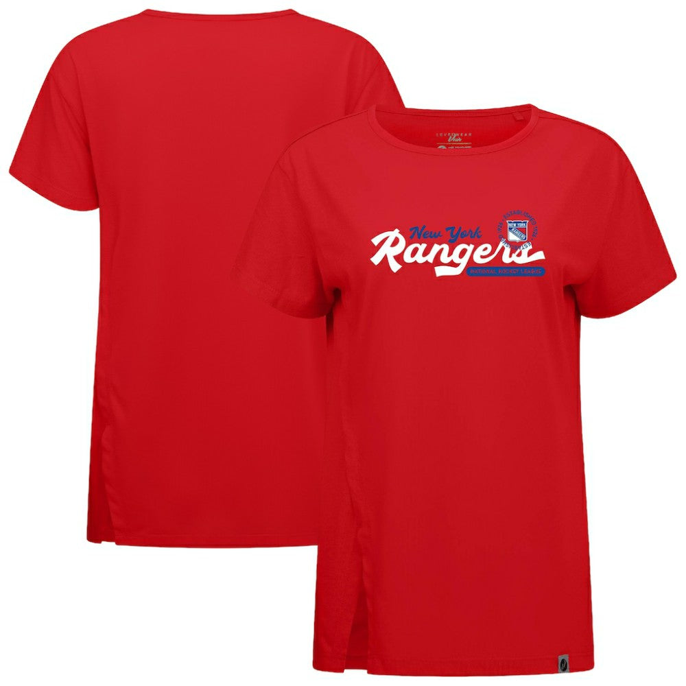 New York Rangers Levelwear Women's Influx Monument T-Shirt