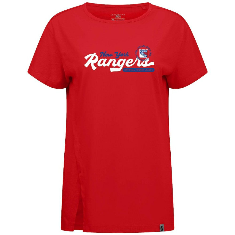 New York Rangers Levelwear Women's Influx Monument T-Shirt