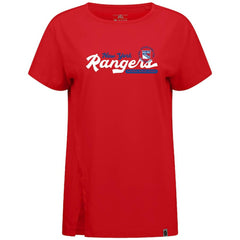 New York Rangers Levelwear Women's Influx Monument T-Shirt