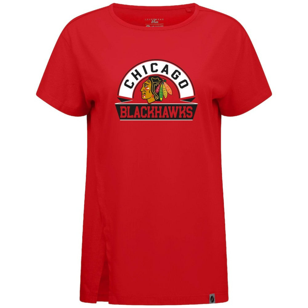 Chicago Blackhawks Levelwear Women's Influx Banner Arch T-Shirt
