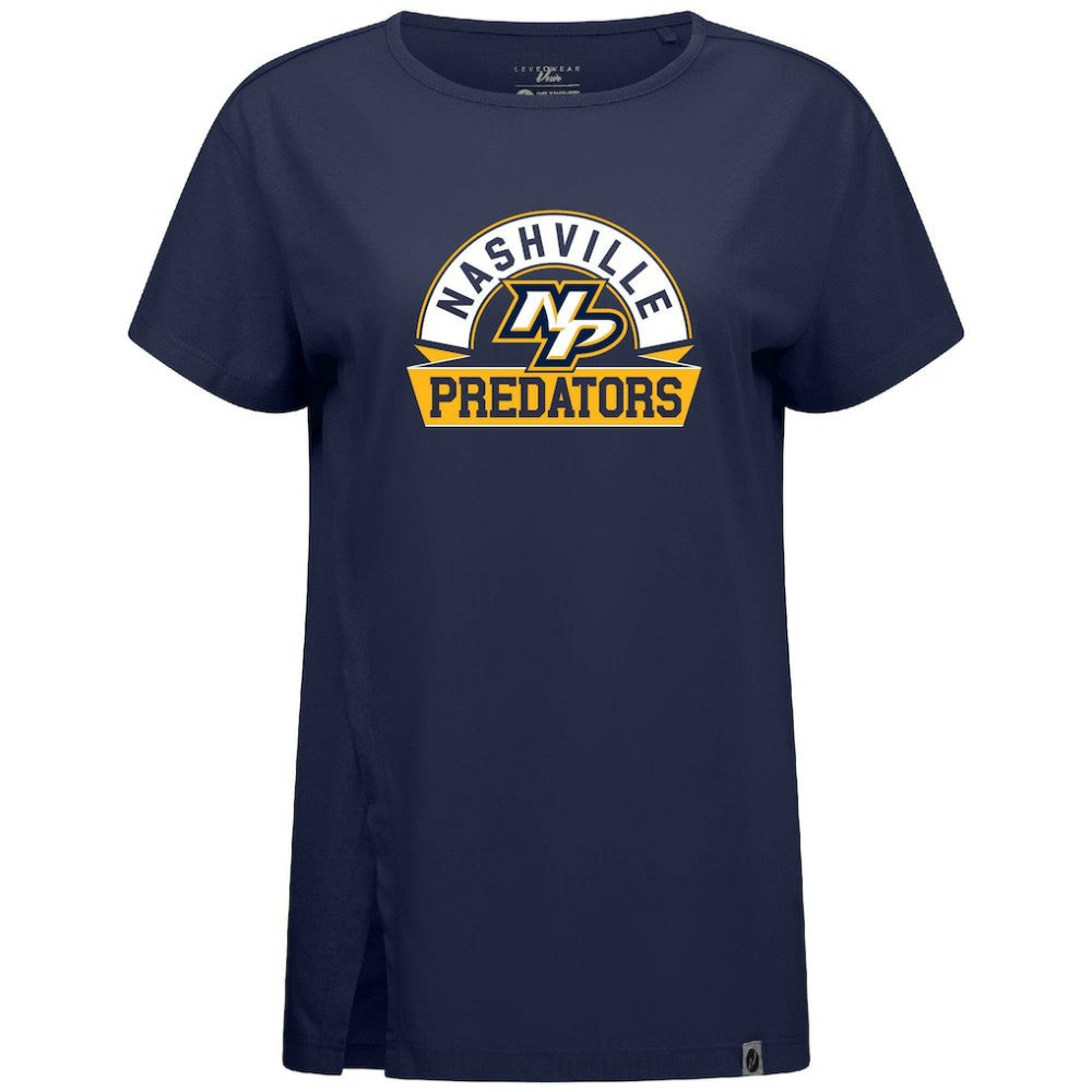 Nashville Predators Levelwear Women's Influx Banner Arch T-Shirt