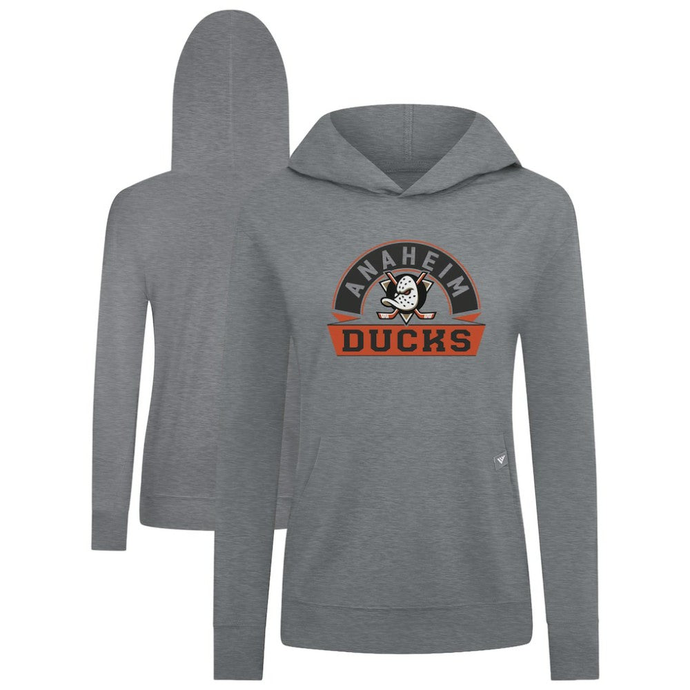 Anaheim Ducks Levelwear Women's Relay Banner Arch Pullover Hoodie
