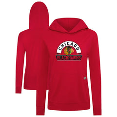Chicago Blackhawks Levelwear Women's Relay Banner Arch Pullover Hoodie