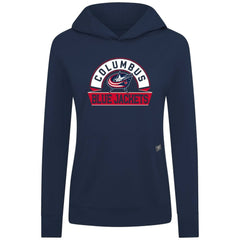 Columbus Blue Jackets Levelwear Women's Relay Banner Arch Pullover Hoodie