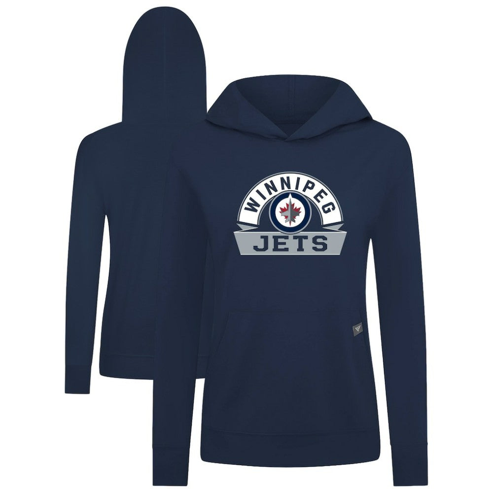 Winnipeg Jets Levelwear Women's Relay Banner Arch Pullover Hoodie