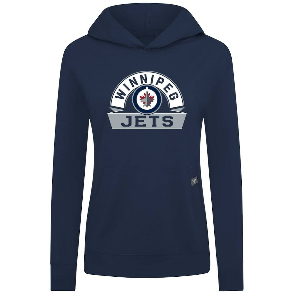 Winnipeg Jets Levelwear Women's Relay Banner Arch Pullover Hoodie