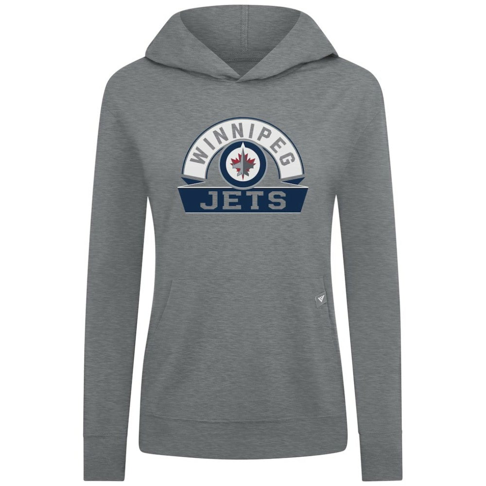 Winnipeg Jets Levelwear Women's Relay Banner Arch Pullover Hoodie