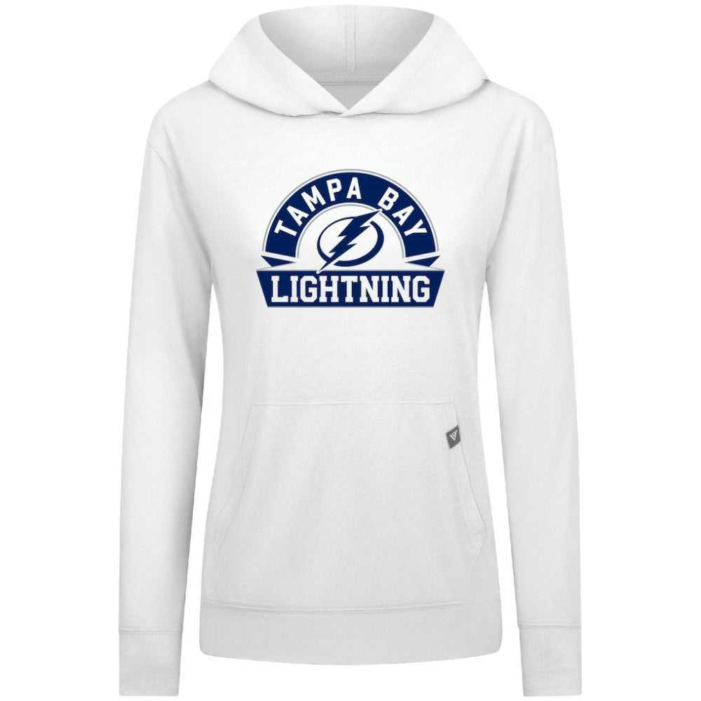 Tampa Bay Lightning Levelwear Women's Relay Banner Arch Pullover Hoodie