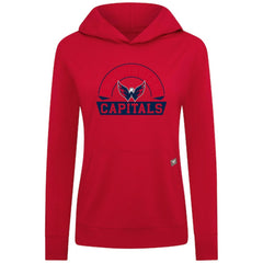 Washington Capitals Levelwear Women's Relay Banner Arch Pullover Hoodie