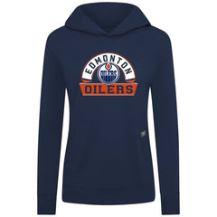 Edmonton Oilers Levelwear Women's Relay Banner Arch Pullover Hoodie
