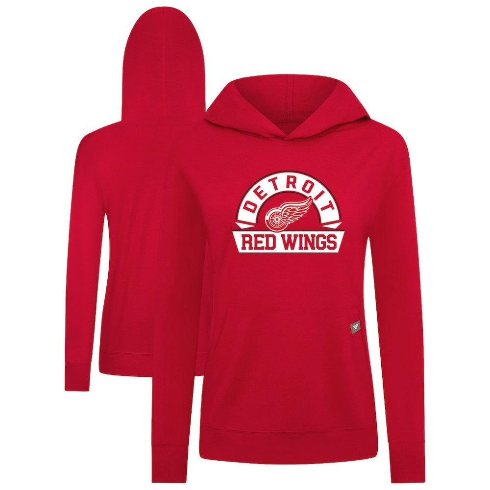 Detroit Red Wings Levelwear Women's Relay Banner Arch Pullover Hoodie