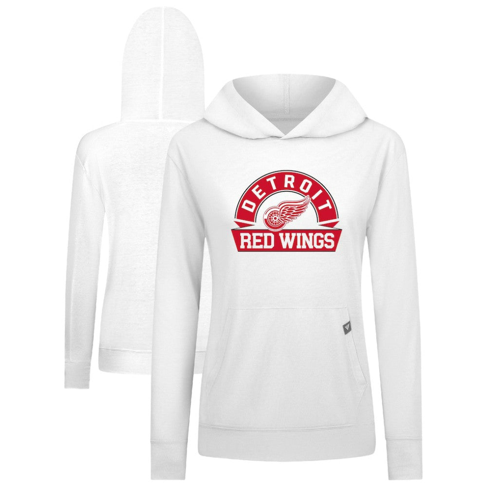 Detroit Red Wings Levelwear Women's Relay Banner Arch Pullover Hoodie