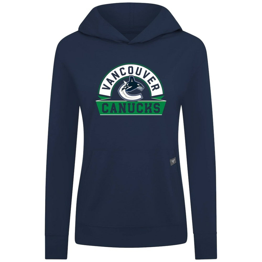 Vancouver Canucks Levelwear Women's Relay Banner Arch Pullover Hoodie