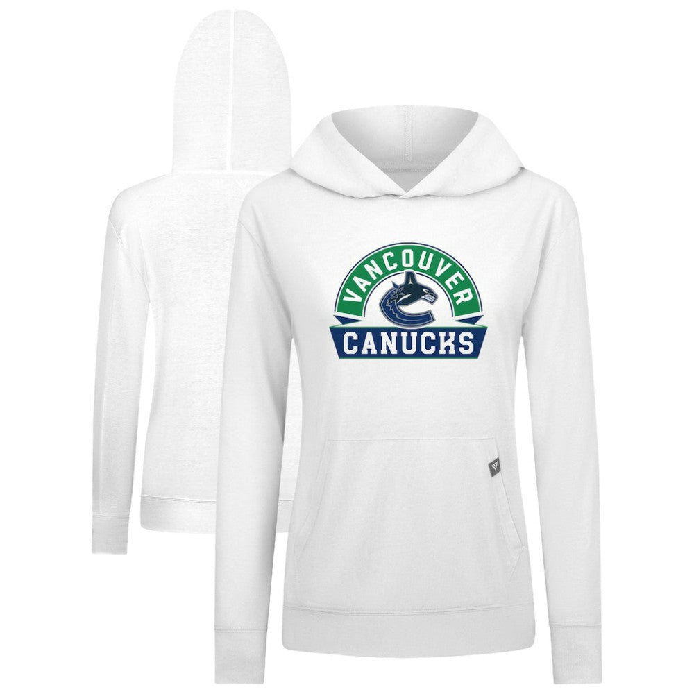 Vancouver Canucks Levelwear Women's Relay Banner Arch Pullover Hoodie